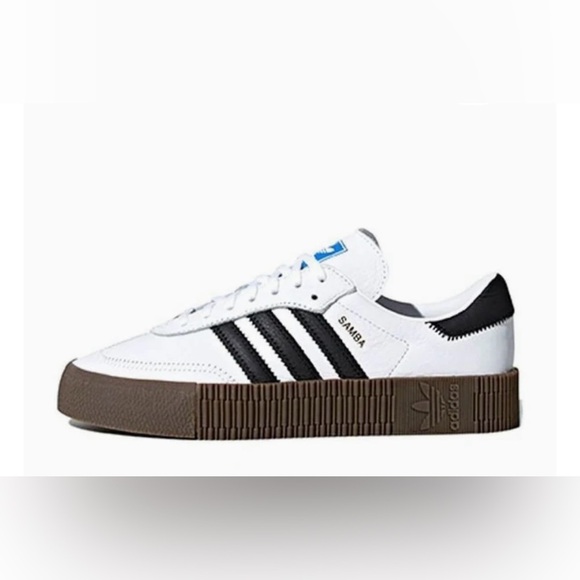 Adidas Women's Samba White and Black Sneakers - Picture 2 of 15